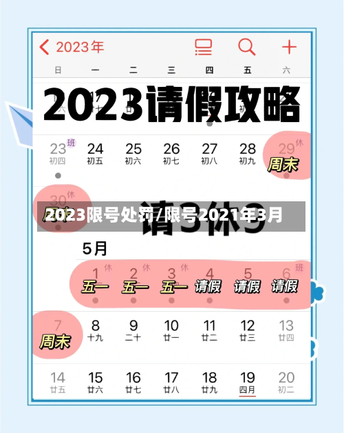2023限号处罚/限号2021年3月