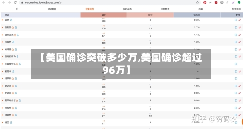 【美国确诊突破多少万,美国确诊超过96万】-第3张图片