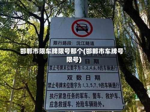 邯郸市限车牌限号那个(邯郸市车牌号限号)-第3张图片