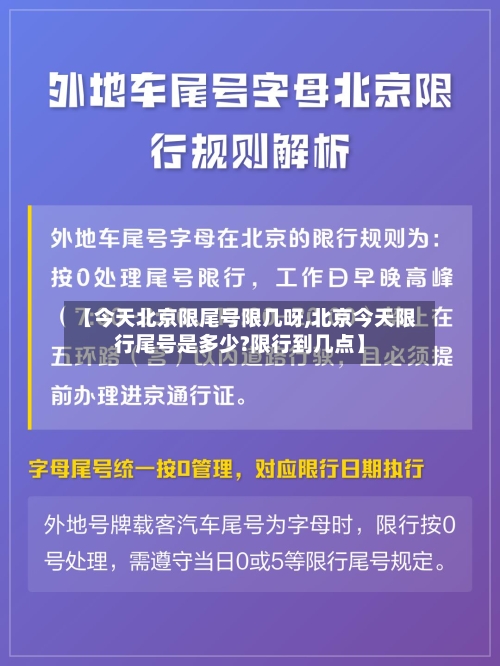 【今天北京限尾号限几呀,北京今天限行尾号是多少?限行到几点】