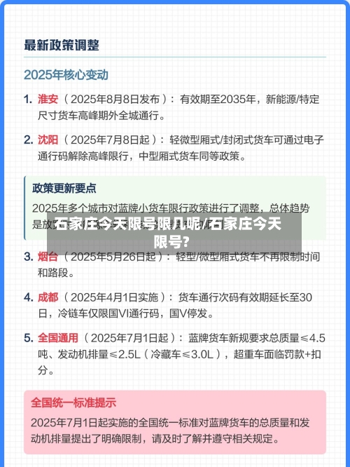 石家庄今天限号限几呢/石家庄今天限号?