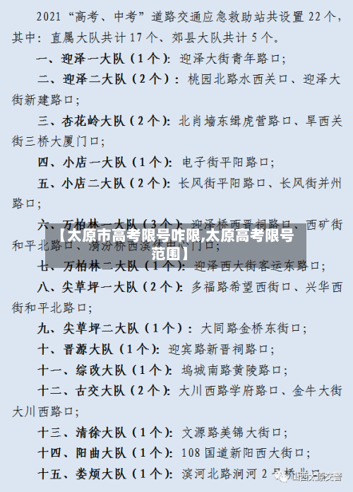 【太原市高考限号咋限,太原高考限号范围】