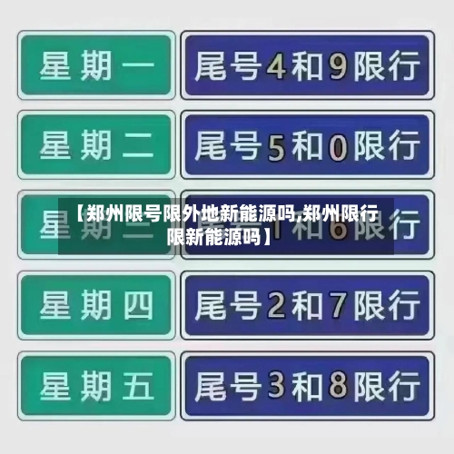 【郑州限号限外地新能源吗,郑州限行限新能源吗】-第2张图片