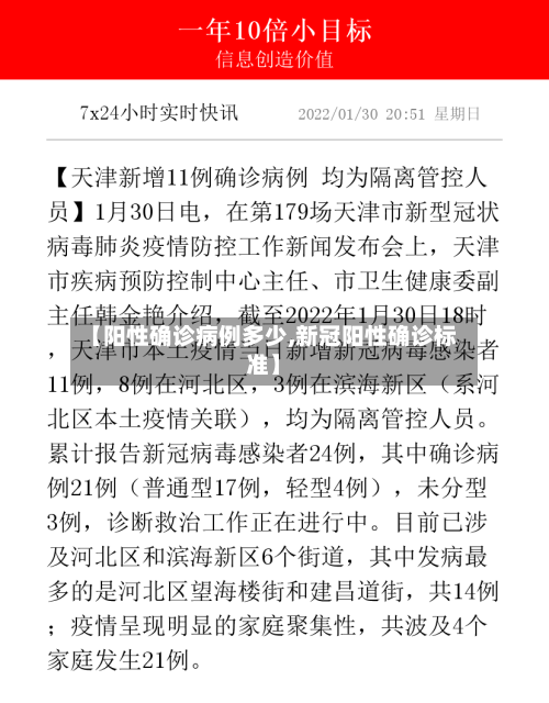 【阳性确诊病例多少,新冠阳性确诊标准】