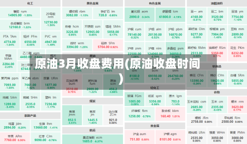 原油3月收盘费用(原油收盘时间)-第2张图片