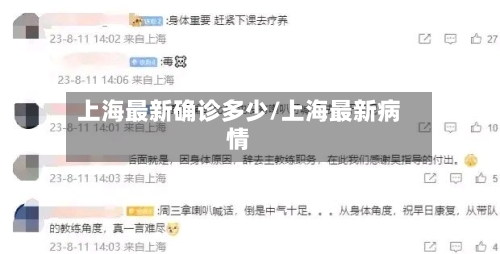 上海最新确诊多少/上海最新病情