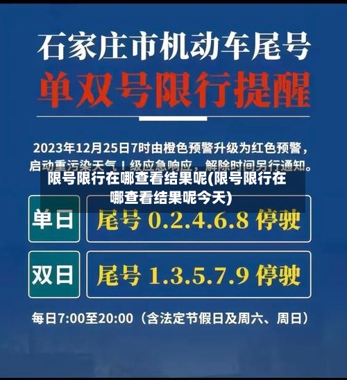 限号限行在哪查看结果呢(限号限行在哪查看结果呢今天)