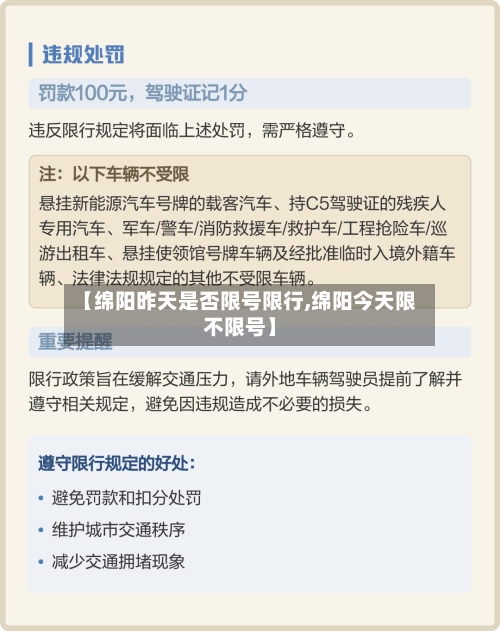 【绵阳昨天是否限号限行,绵阳今天限不限号】-第2张图片