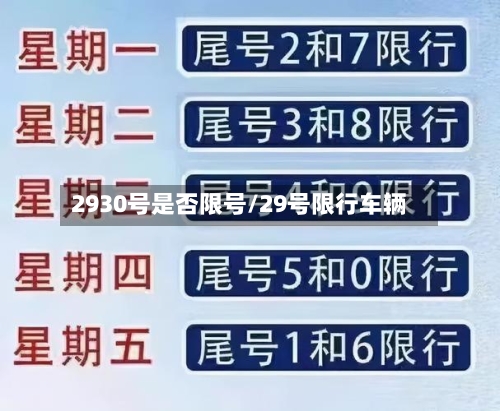 2930号是否限号/29号限行车辆-第2张图片