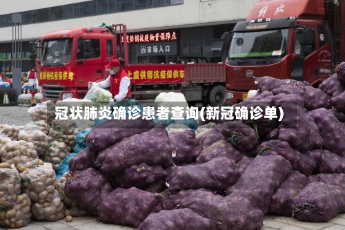 冠状肺炎确诊患者查询(新冠确诊单)
