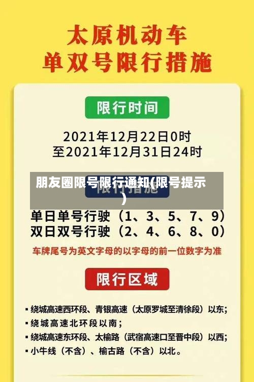 朋友圈限号限行通知(限号提示)