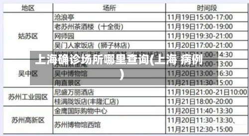 上海确诊场所哪里查询(上海 病例)-第3张图片