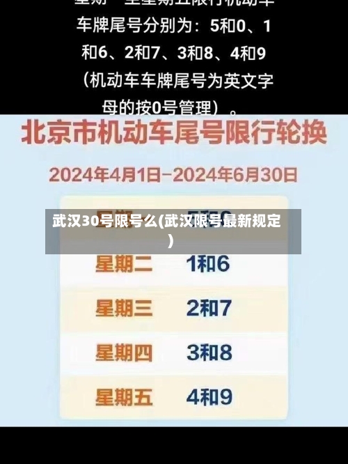 武汉30号限号么(武汉限号最新规定)-第2张图片
