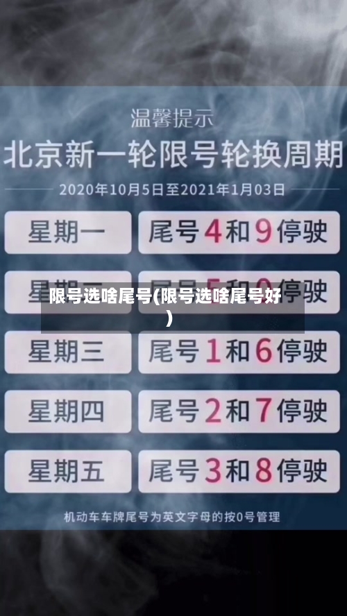 限号选啥尾号(限号选啥尾号好)