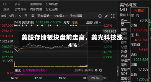 美股存储板块盘前走高，美光科技涨4%