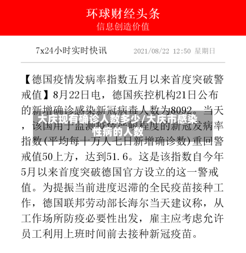 大庆现有确诊人数多少/大庆市感染性病的人数
