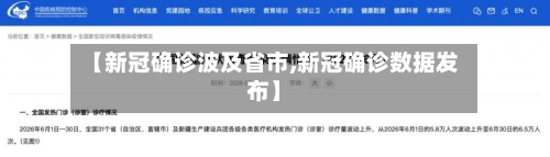 【新冠确诊波及省市,新冠确诊数据发布】-第2张图片