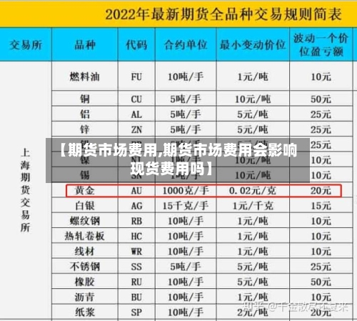 【期货市场费用,期货市场费用会影响现货费用吗】