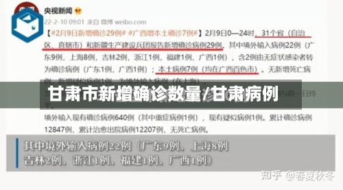 甘肃市新增确诊数量/甘肃病例-第3张图片