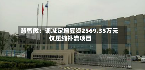 慧智微:调减定增募资2569.35万元 仅压缩补流项目-第3张图片