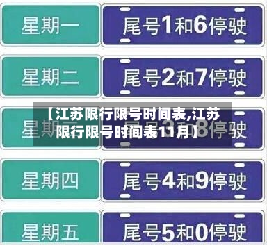 【江苏限行限号时间表,江苏限行限号时间表11月】