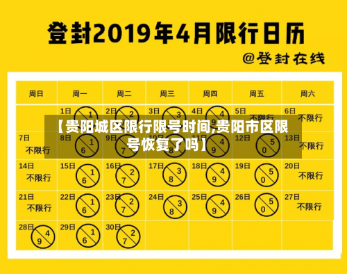 【贵阳城区限行限号时间,贵阳市区限号恢复了吗】
