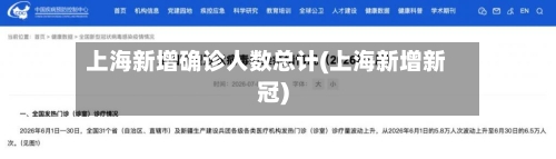 上海新增确诊人数总计(上海新增新冠)