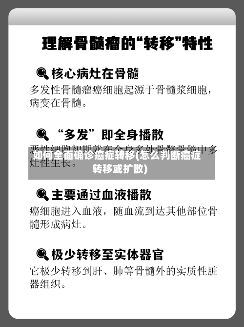 如何全面确诊癌症转移(怎么判断癌症转移或扩散)
