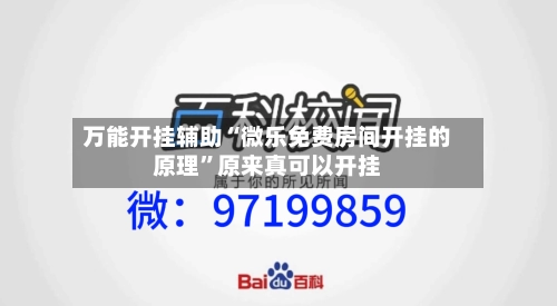 万能开挂辅助“微乐免费房间开挂的原理”原来真可以开挂-第2张图片
