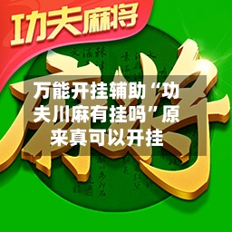 万能开挂辅助“功夫川麻有挂吗”原来真可以开挂-第2张图片