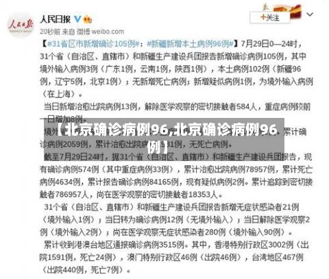 【北京确诊病例96,北京确诊病例96例】