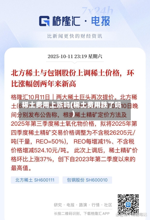 稀土费用上涨吗(稀土费用跌了吗)-第3张图片