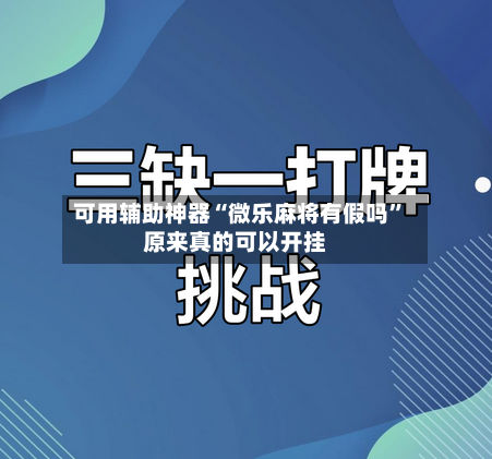 可用辅助神器“微乐麻将有假吗”原来真的可以开挂-第2张图片