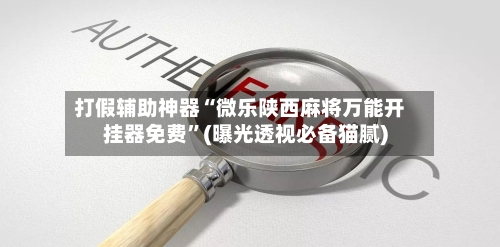 打假辅助神器“微乐陕西麻将万能开挂器免费”(曝光透视必备猫腻)-第2张图片