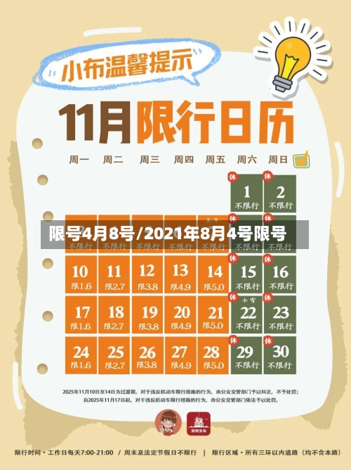 限号4月8号/2021年8月4号限号