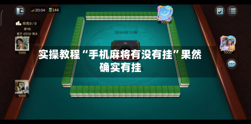 实操教程“手机麻将有没有挂”果然确实有挂-第3张图片
