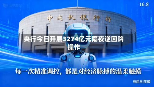 央行今日开展3274亿元隔夜逆回购操作