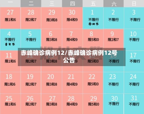 赤峰确诊病例12/赤峰确诊病例12号公告