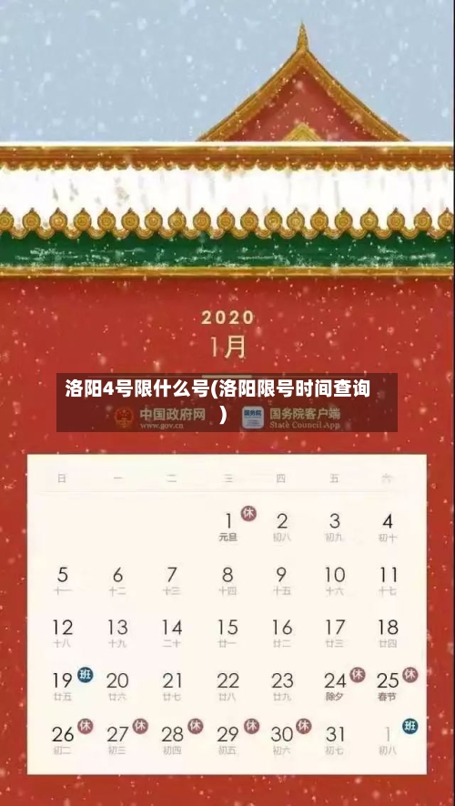 洛阳4号限什么号(洛阳限号时间查询)