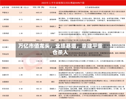 万亿市值龙头	，业绩暴增，章建平重仓杀入-第2张图片