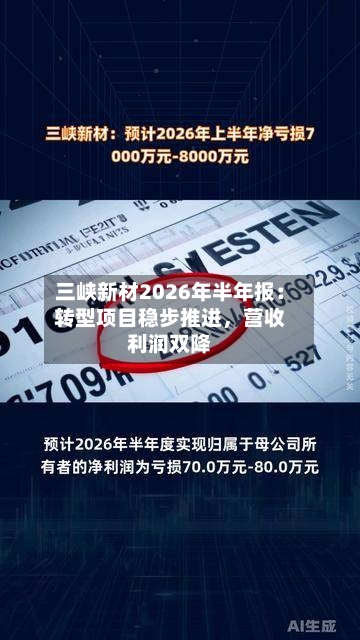 三峡新材2026年半年报：转型项目稳步推进，营收利润双降-第2张图片