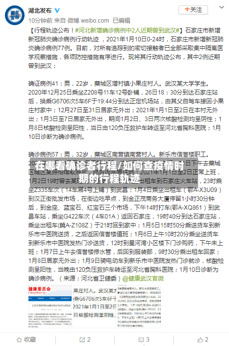 在哪看确诊者行程/如何查疫情时期的行程轨迹-第2张图片