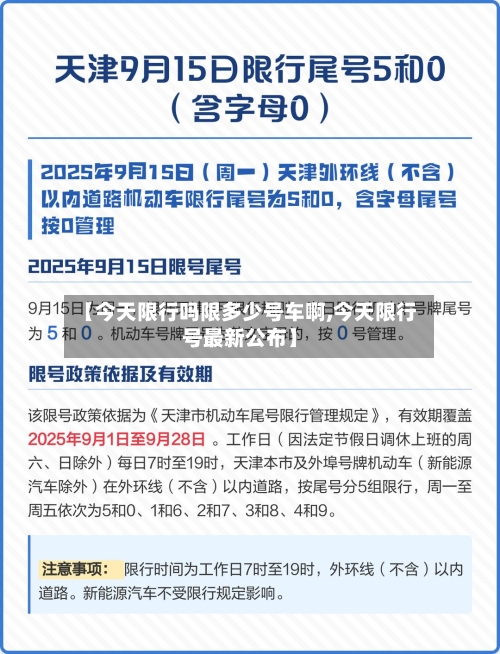 【今天限行吗限多少号车啊,今天限行号最新公布】