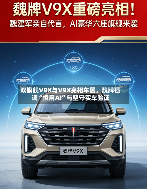 双旗舰V8X与V9X亮相车展，魏牌强调“慎用AI”与坚守实车验证-第2张图片