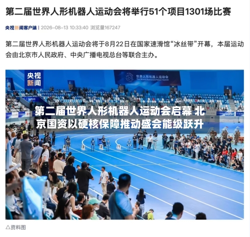 第二届世界人形机器人运动会启幕 北京国资以硬核保障推动盛会能级跃升-第2张图片