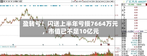 盈转亏！闪送上半年亏损7664万元，市值已不足10亿元
