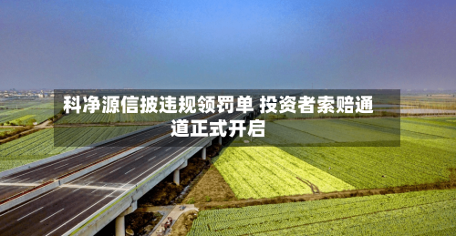 科净源信披违规领罚单 投资者索赔通道正式开启-第2张图片