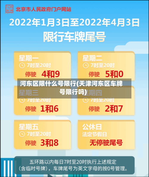 河东区限什么号限行(天津河东区车牌号限行吗)-第3张图片
