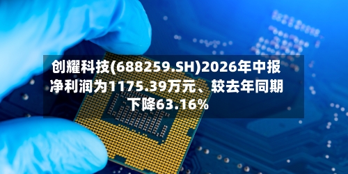 创耀科技(688259.SH)2026年中报净利润为1175.39万元、较去年同期下降63.16%-第2张图片