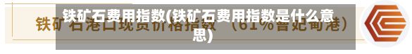 铁矿石费用指数(铁矿石费用指数是什么意思)